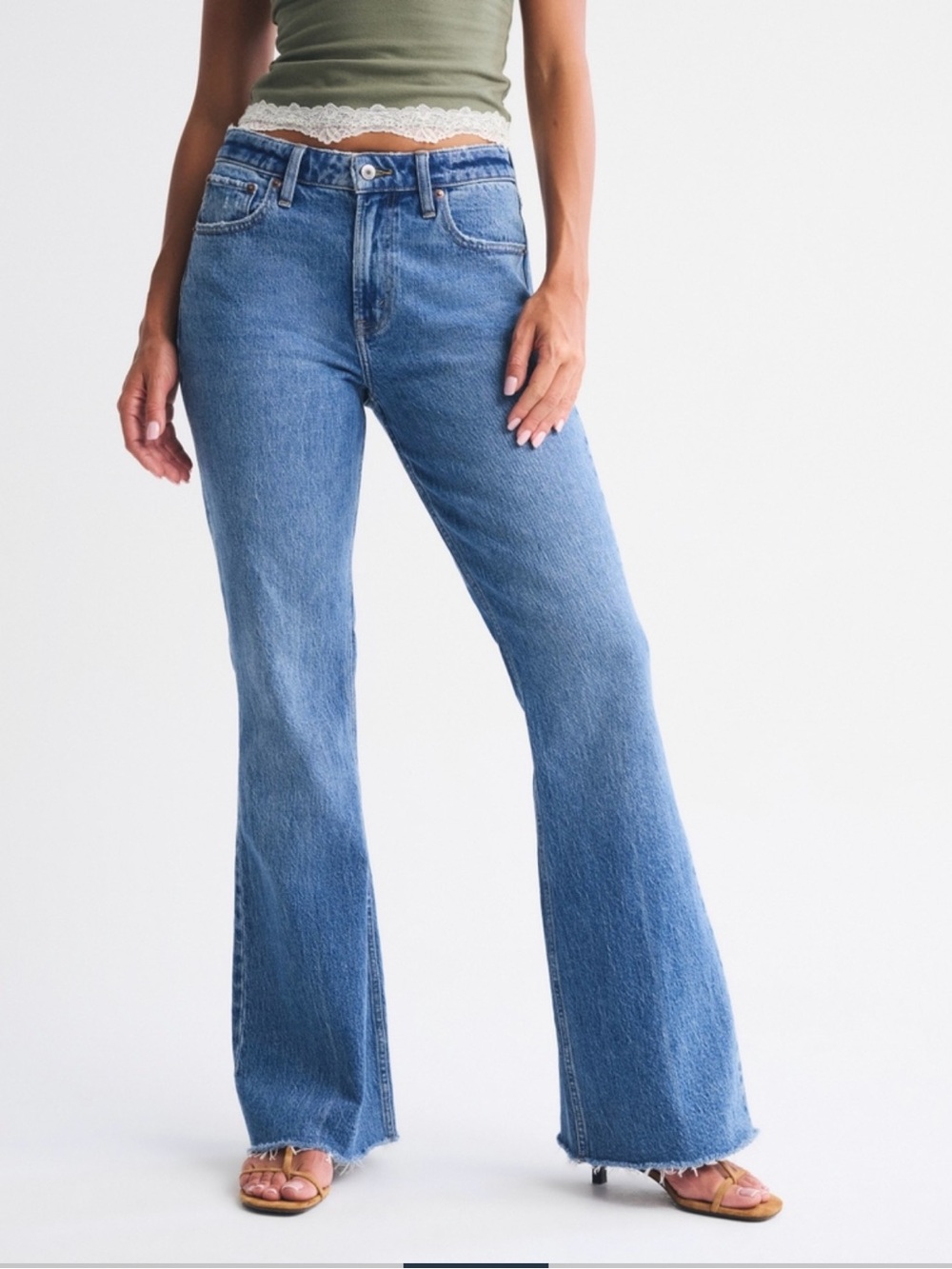 Abercrombie & Fitch Curve Love High-Rise Flare Jeans